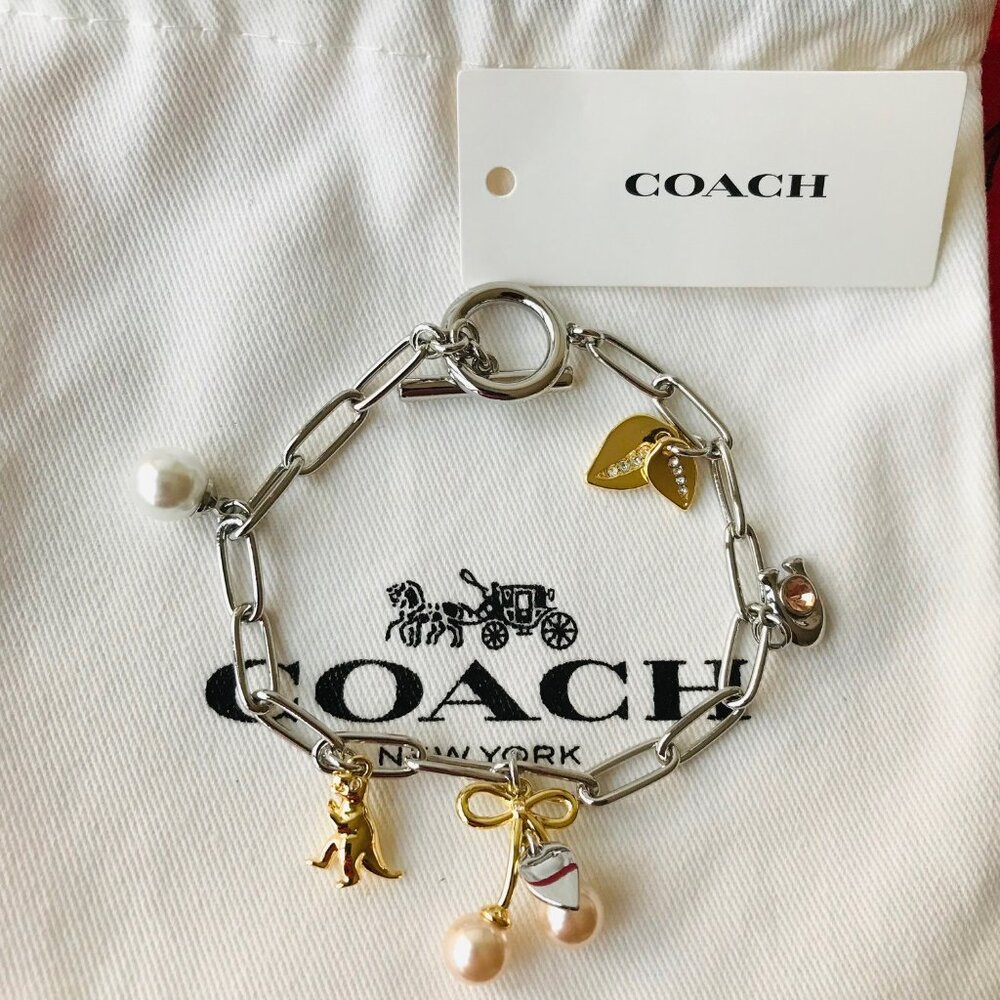 COACH   Chain Bracelet Silver Tone    NWT